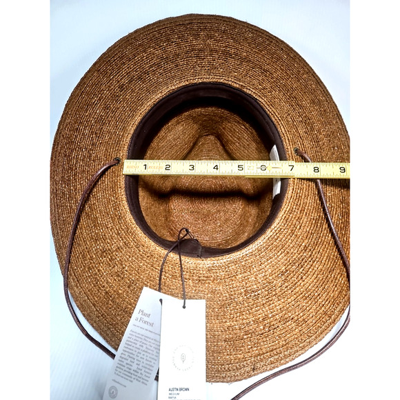 Will + Bear Austin Raffia Straw Hat - Brown Color Medium NEW - Picture 9 of 11
